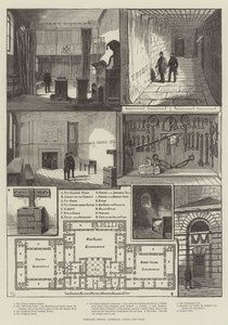 Newgate börtön, belső kilátások és terv